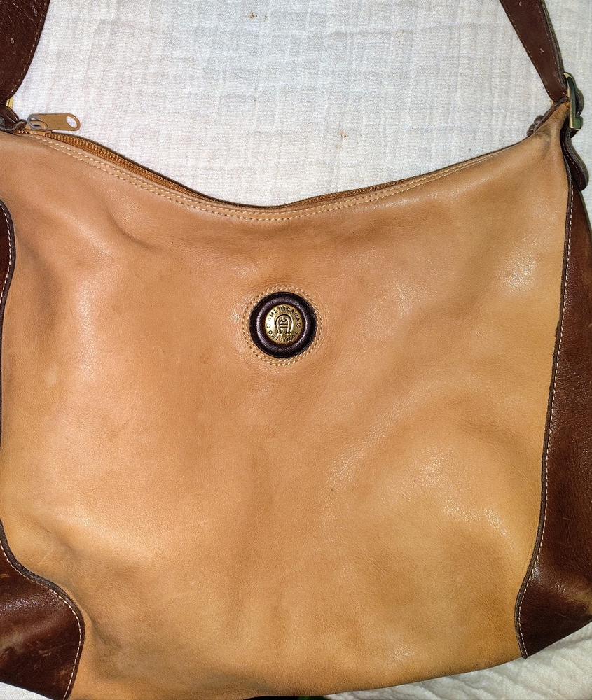 Etienne Aigner Vintage Brown And Tan Leather Handbag